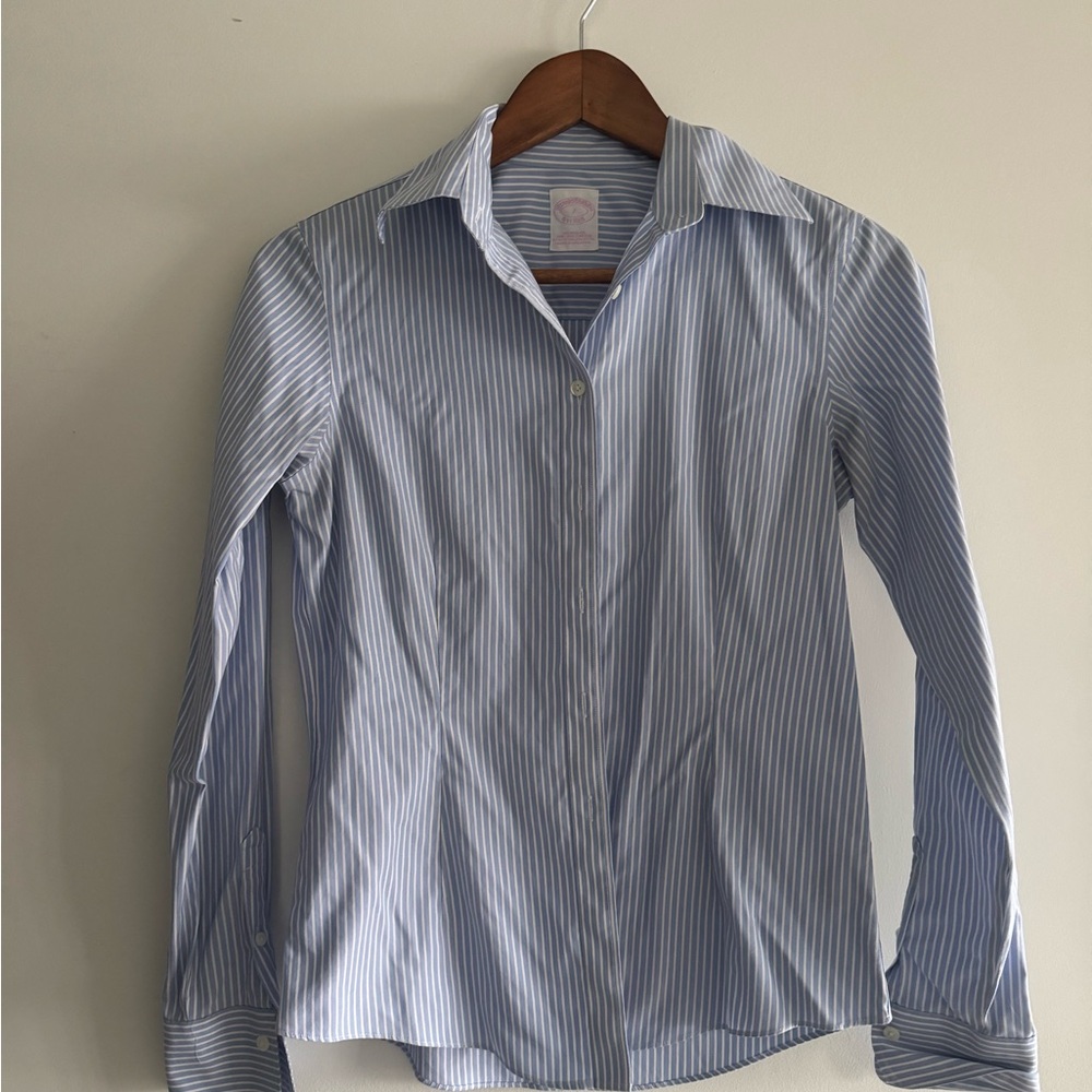 Brooks Brothers Light Blue and White Striped Shirt